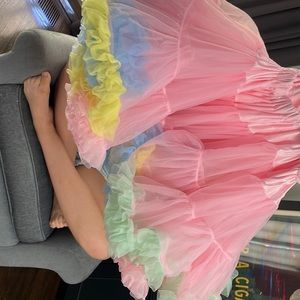 Frilly girl pastel tutu skirt